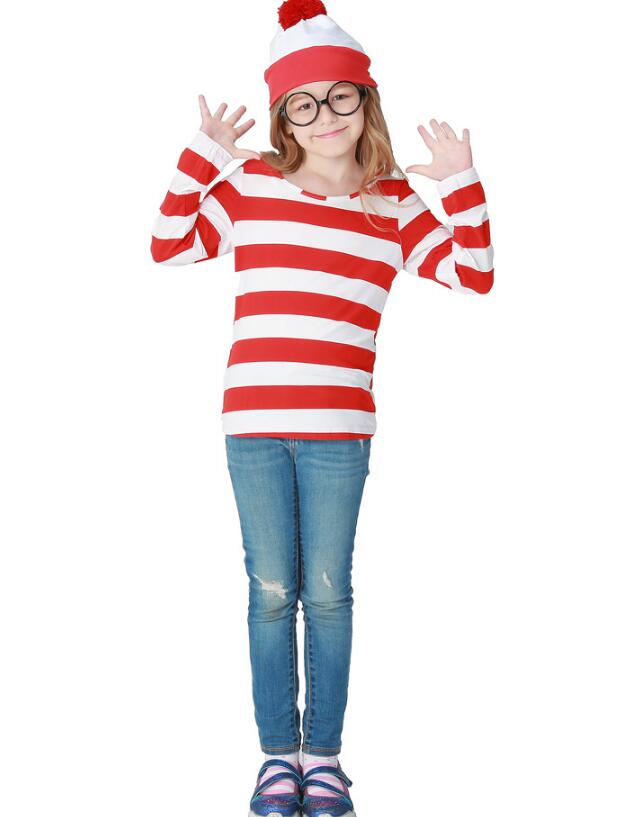 F68172 Red Stripe children costume set